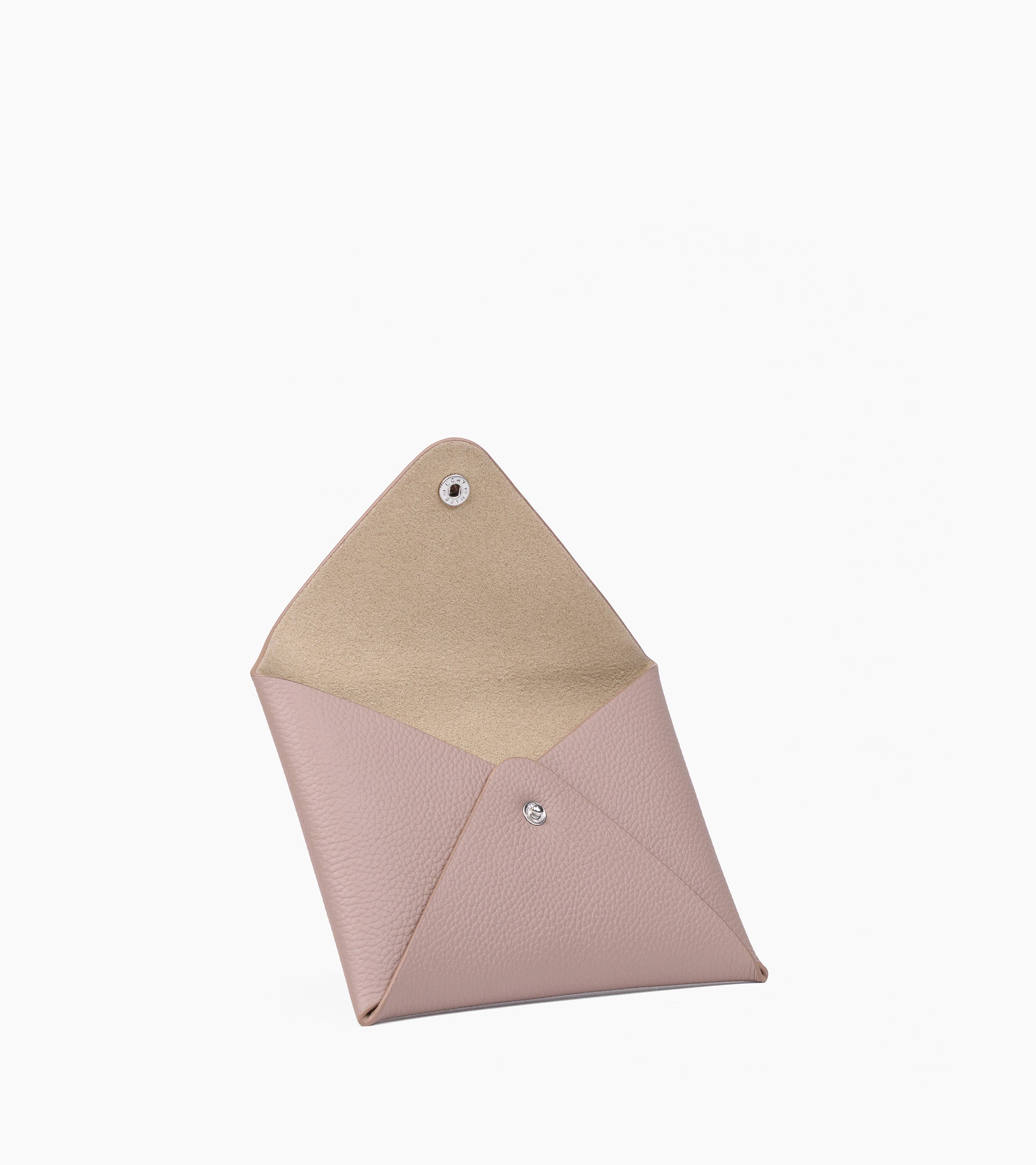 Pochette enveloppe en cuir grainé