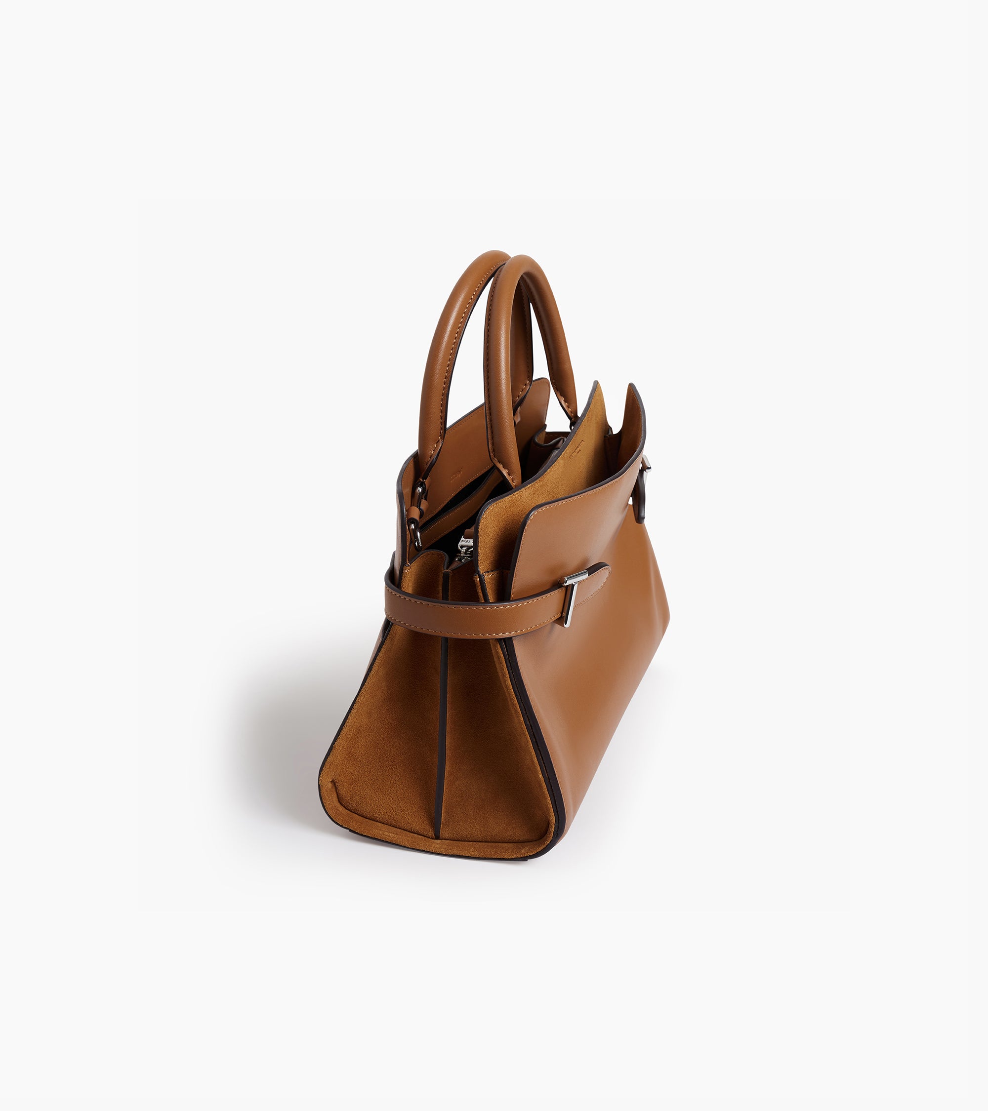 Mittelgroße Handtasche Emie aus Glattleder und nubuk