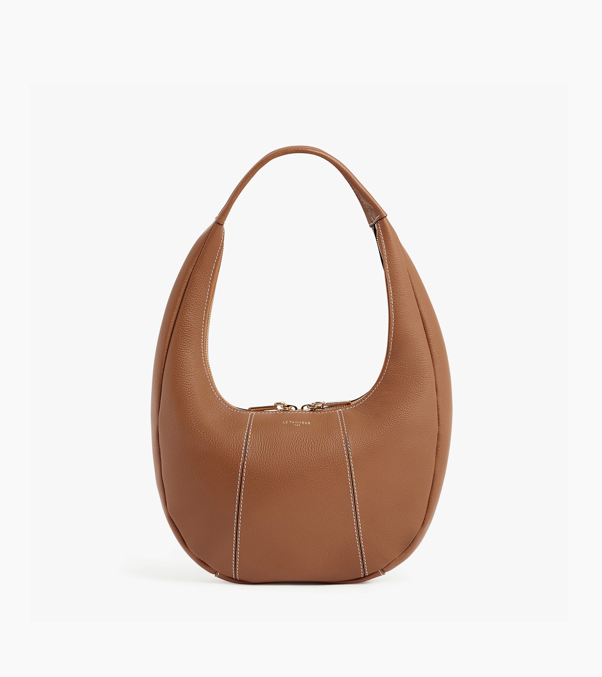 Mittelgroße Hobo-Tasche Modell Juliette aus genarbtem Leder