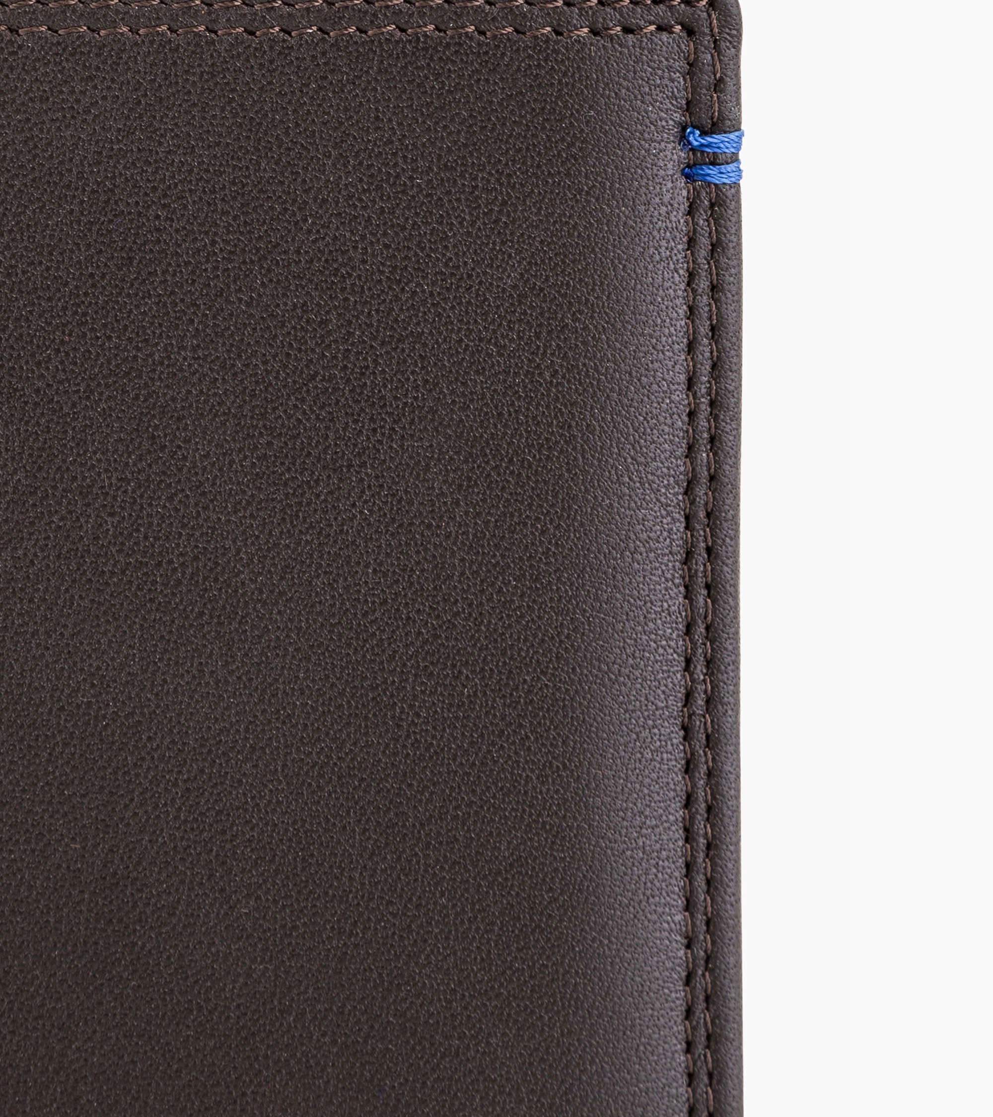 Grand portefeuille vertical zippé 2 volets Martin en cuir lisse