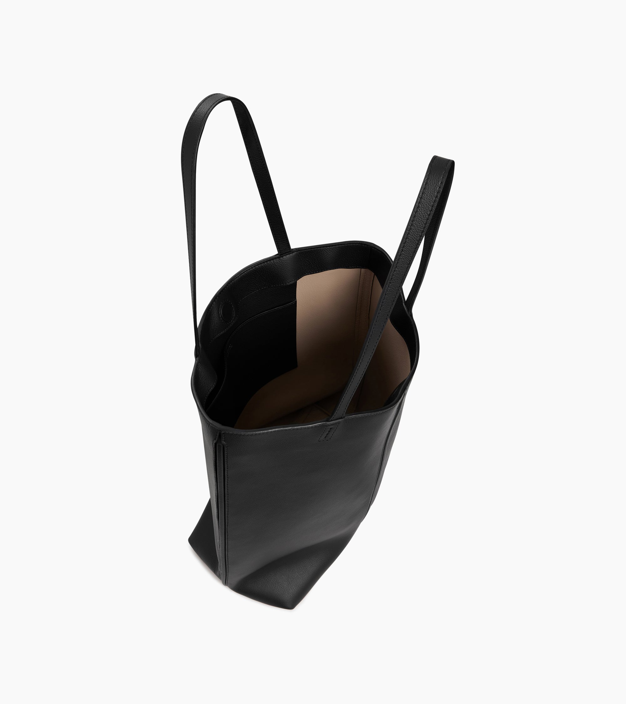 Bolso cabás mediano Hortense de piel granulada de doble cara