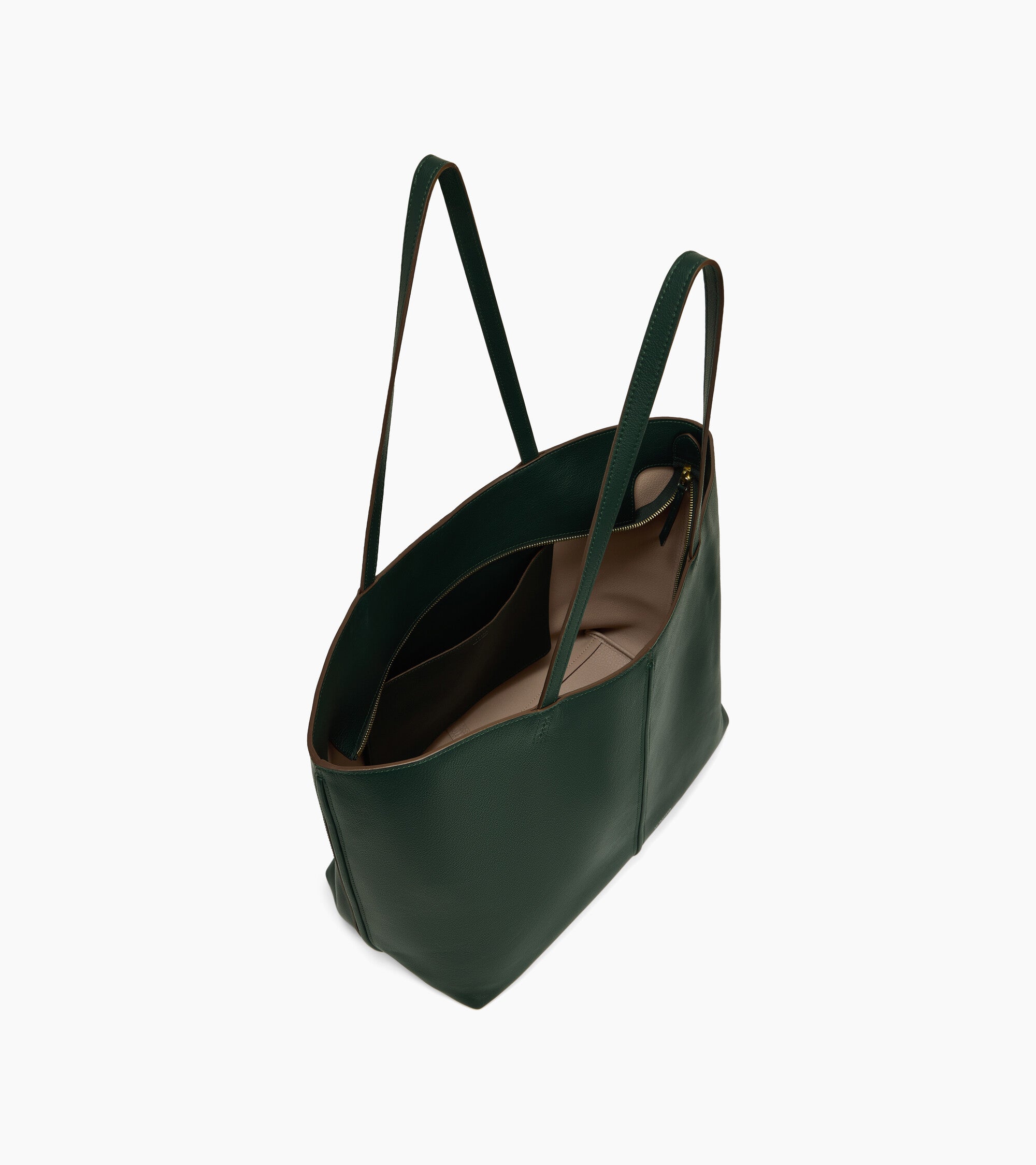 Sac cabas grand modèle Hortense en cuir grainé double face