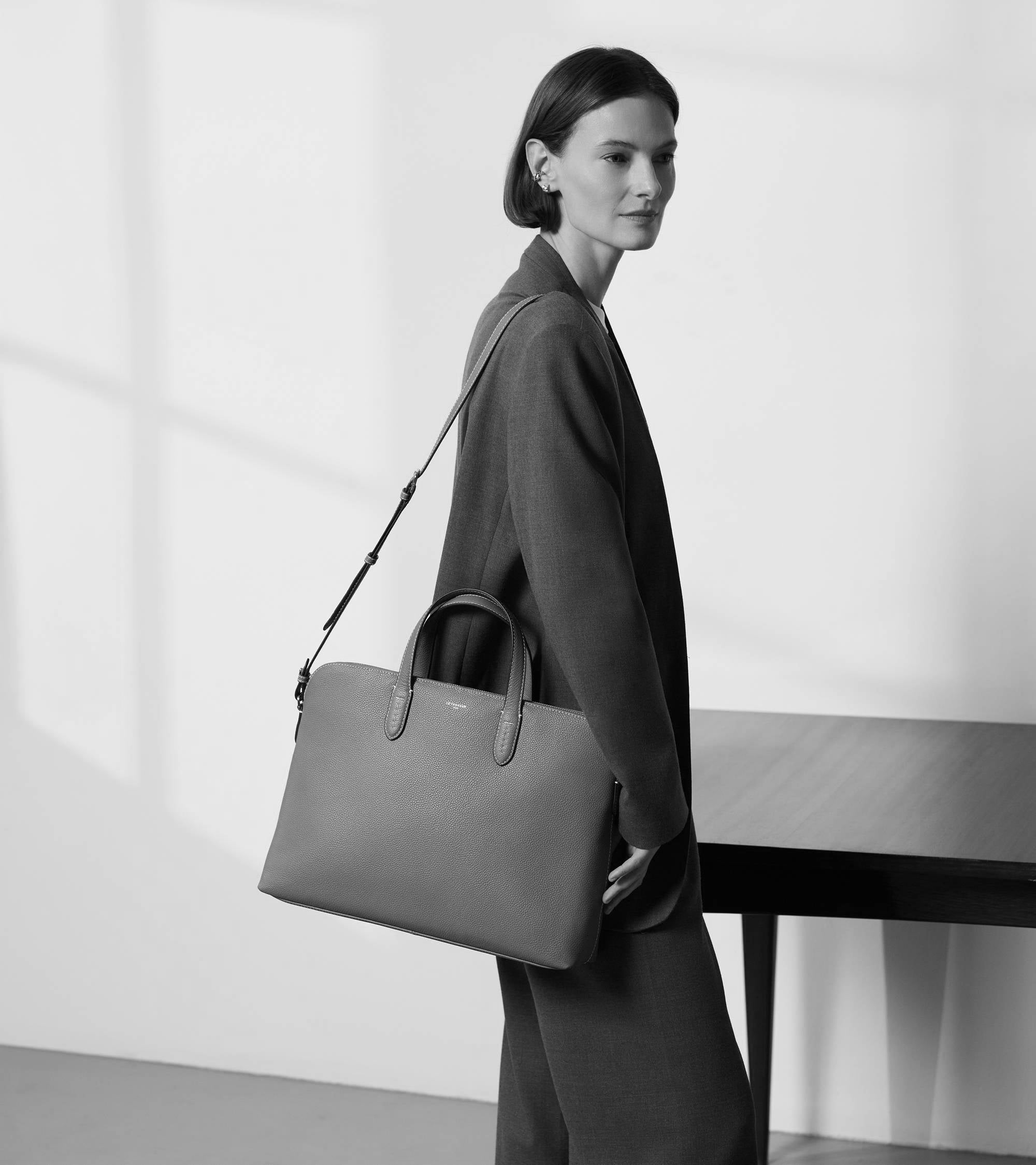 Porte documents 1 soufflet 15" Sophie en cuir grainé