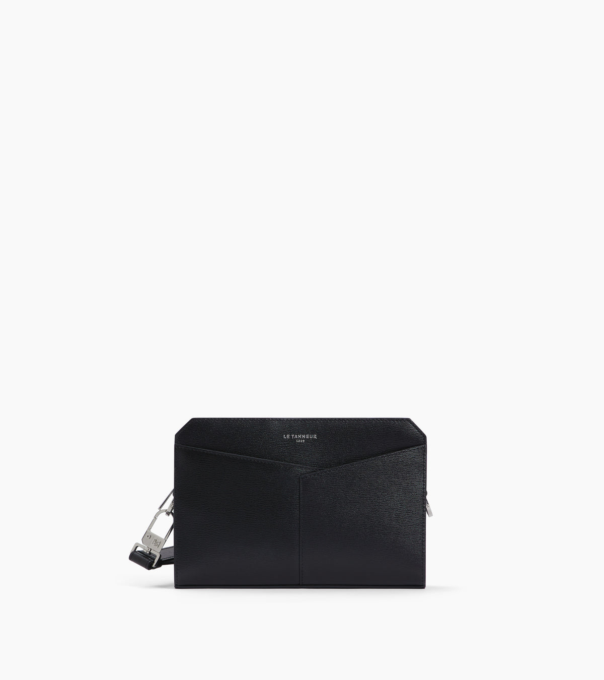Bolso de mano con correa para muñeca Anatole en corcho y piel lisa