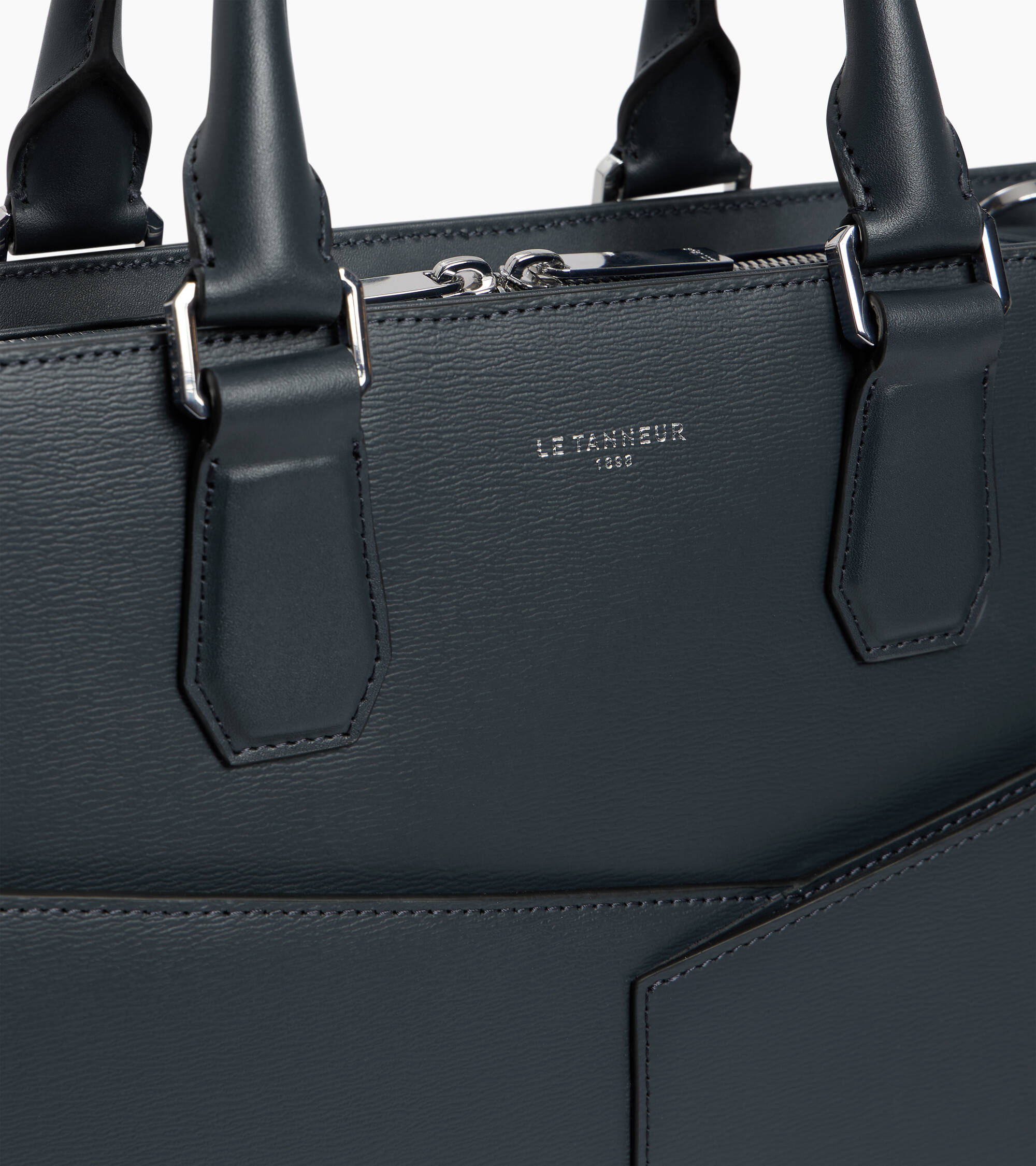 Anatole 15" document case in bonded and smooth leather