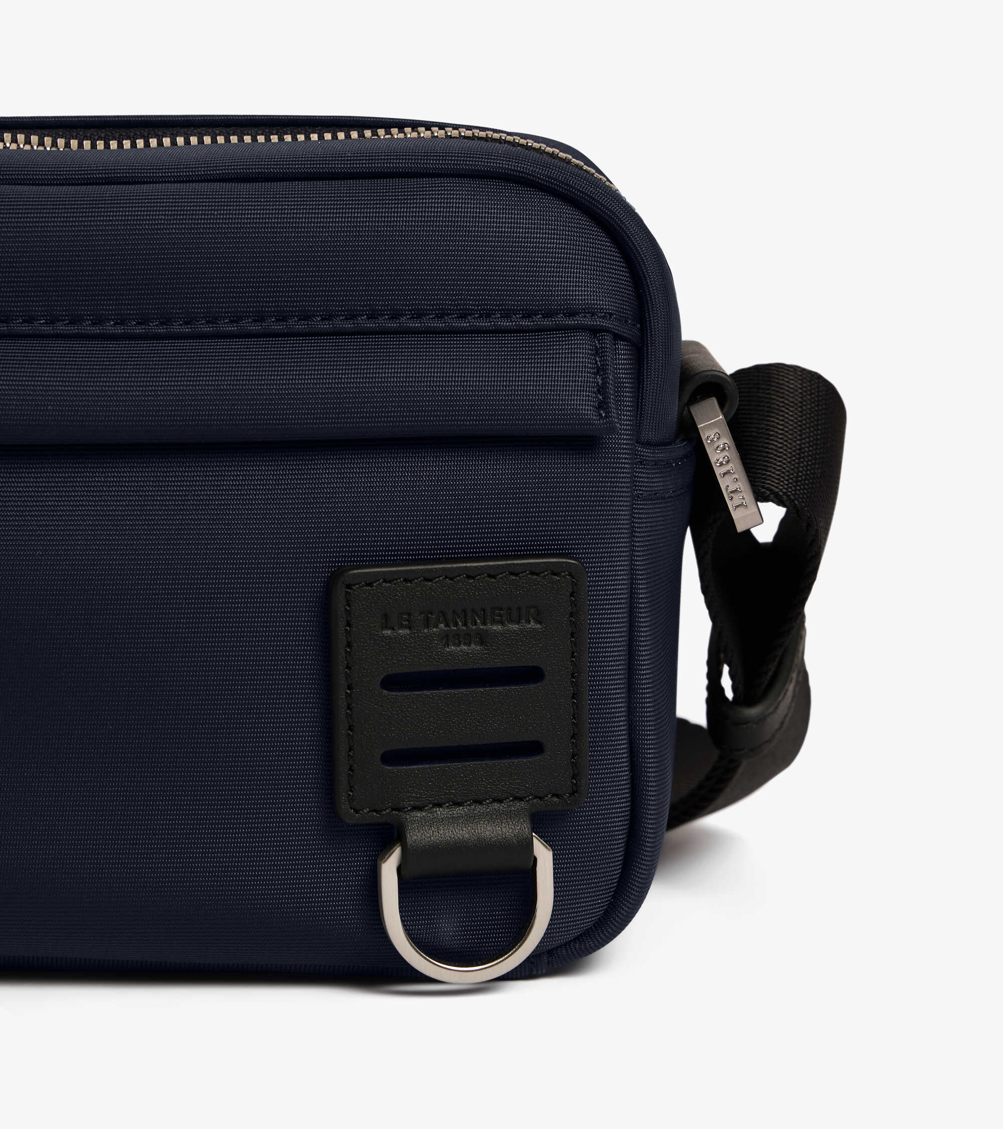 Basile small shoulder bag in nylon canvas and smooth leather