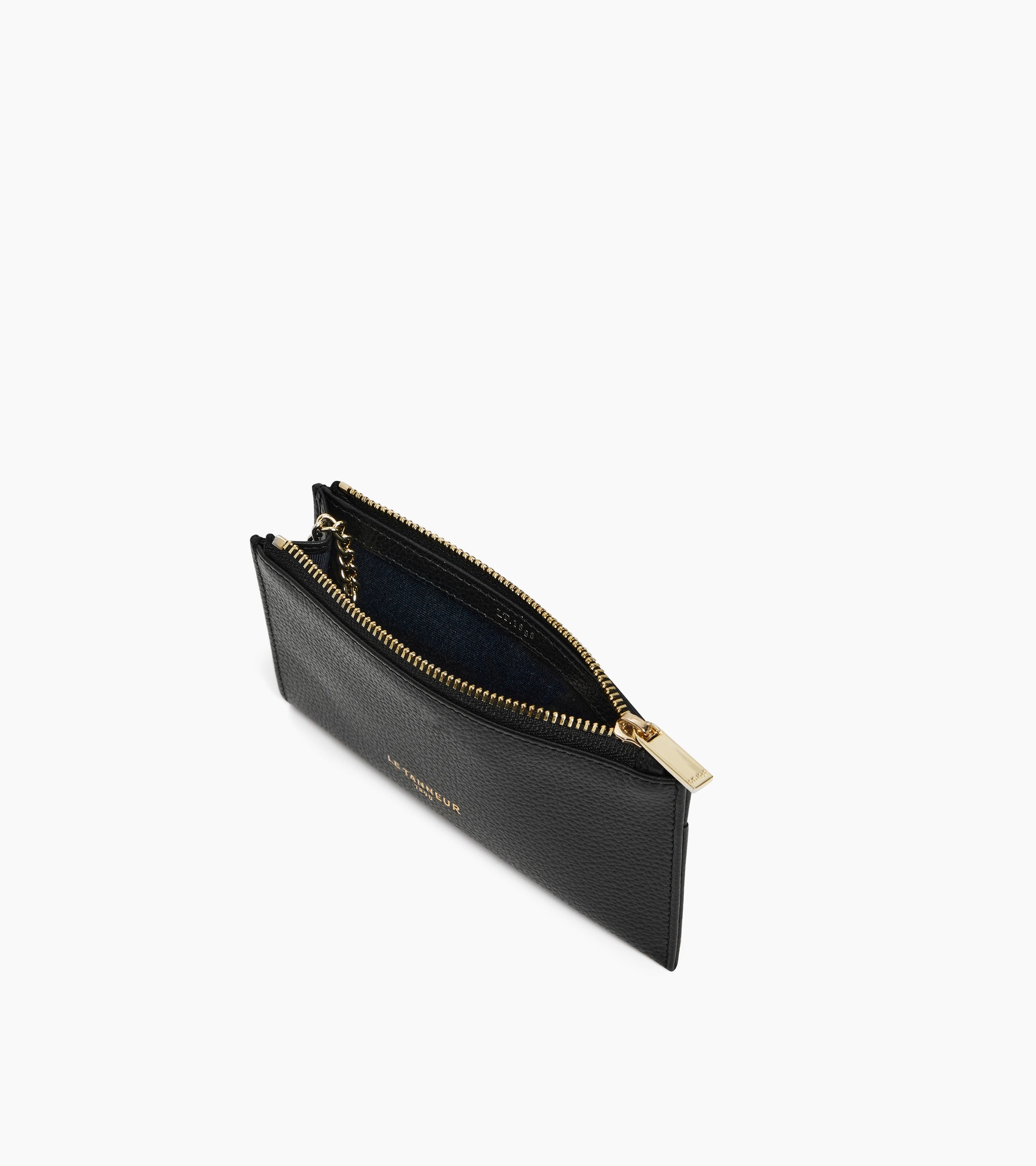 Albertine zipped key case in grained leather