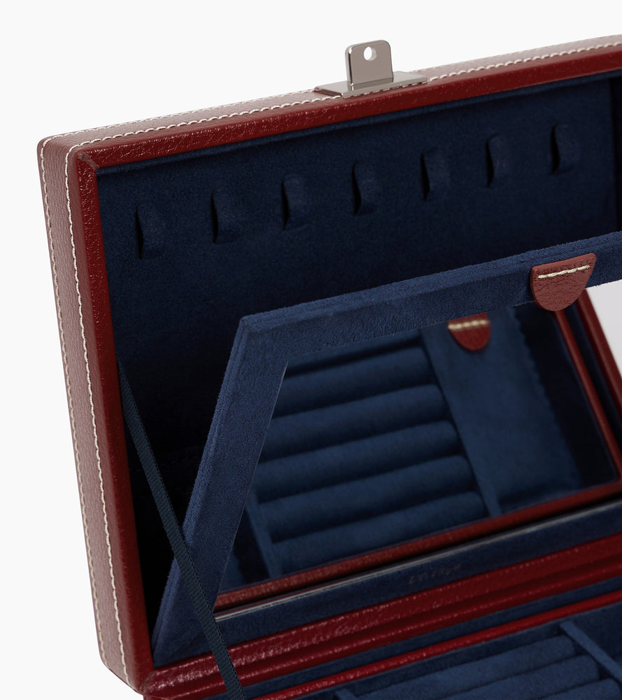 Boîte à bijoux moyen modèle en cuir