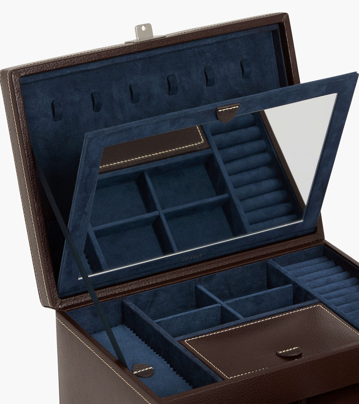 Großer Schmuckkasten aus Leder