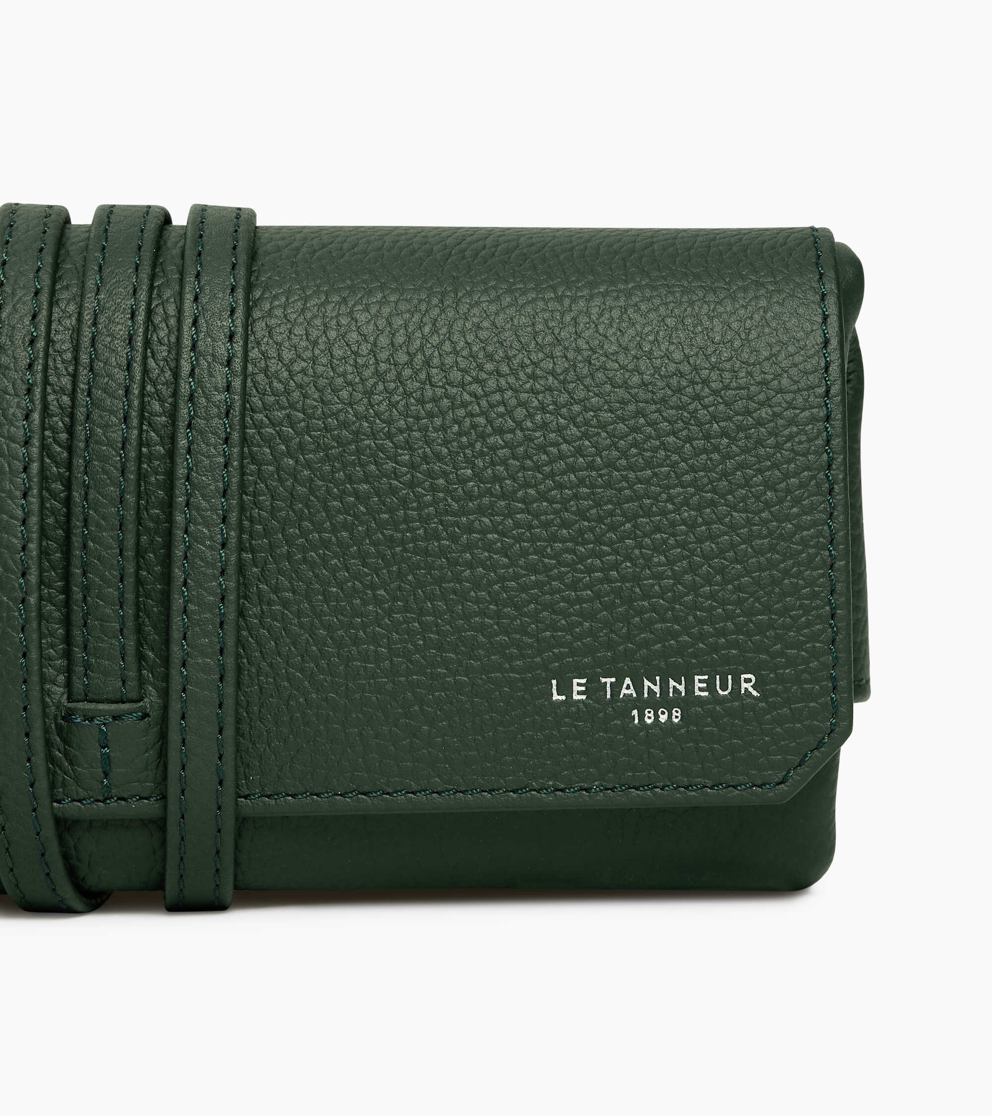 3 slot travel watch box in soft grained leather