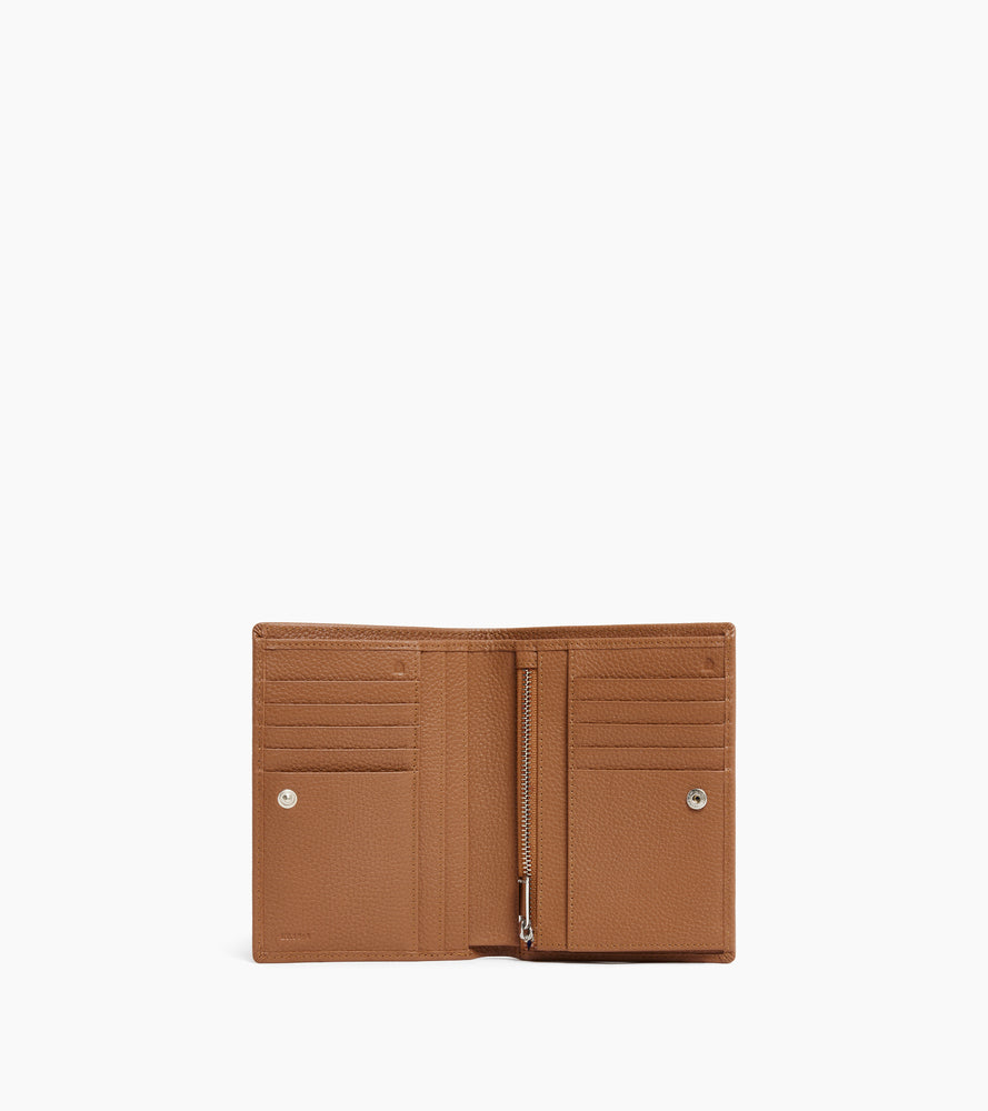 Charles large zipped wallet in grained leather