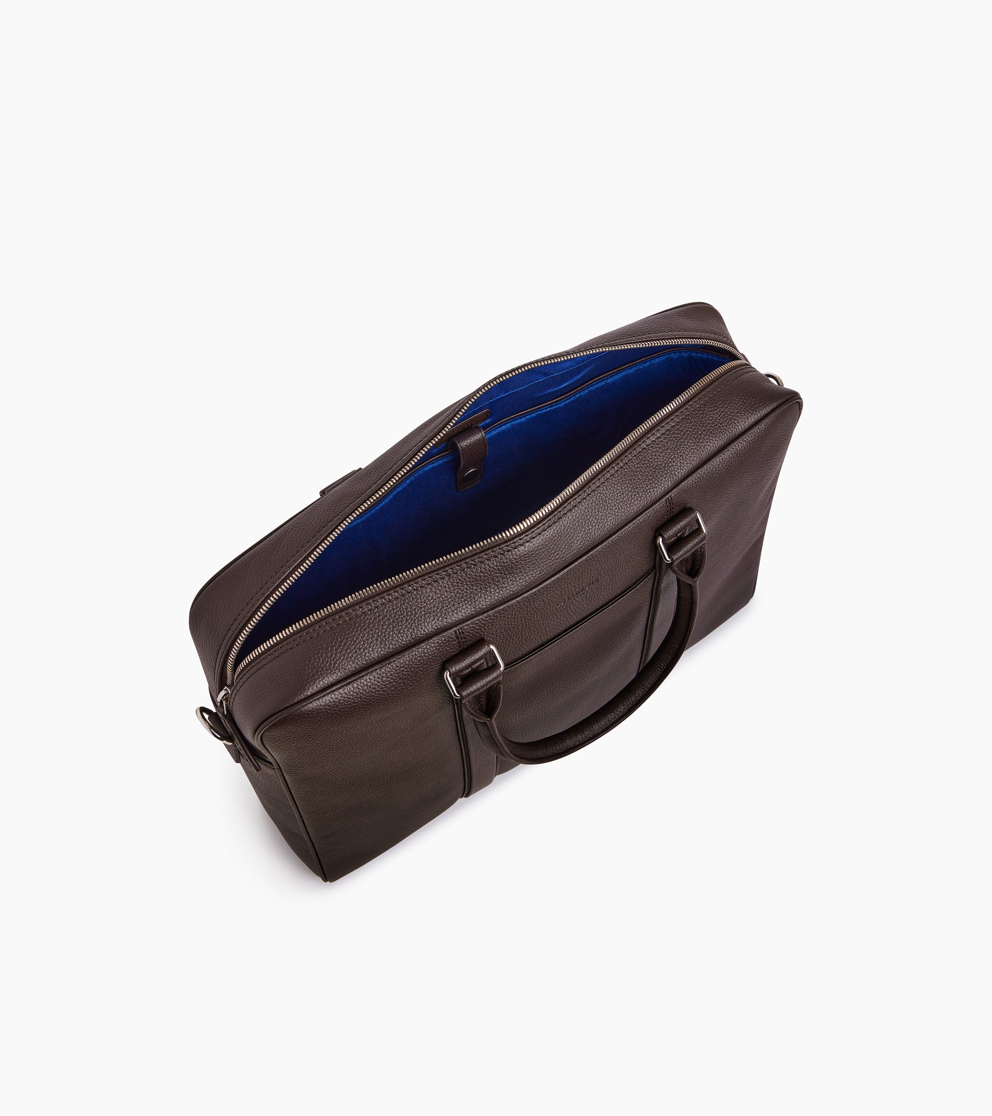 Charles 17" briefcase in grained leather large size