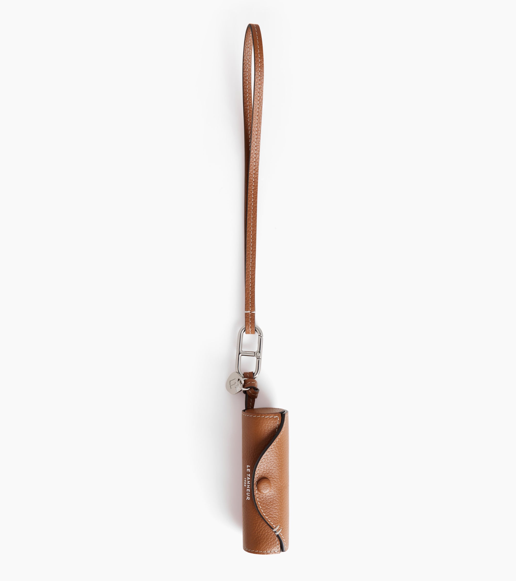 Etui rouge à lèvre charms en cuir grainé