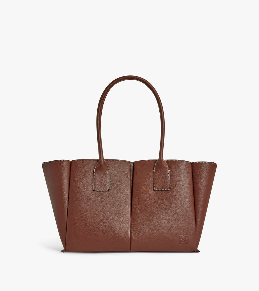 Bolso tote grande Elena de cuero texturizado
