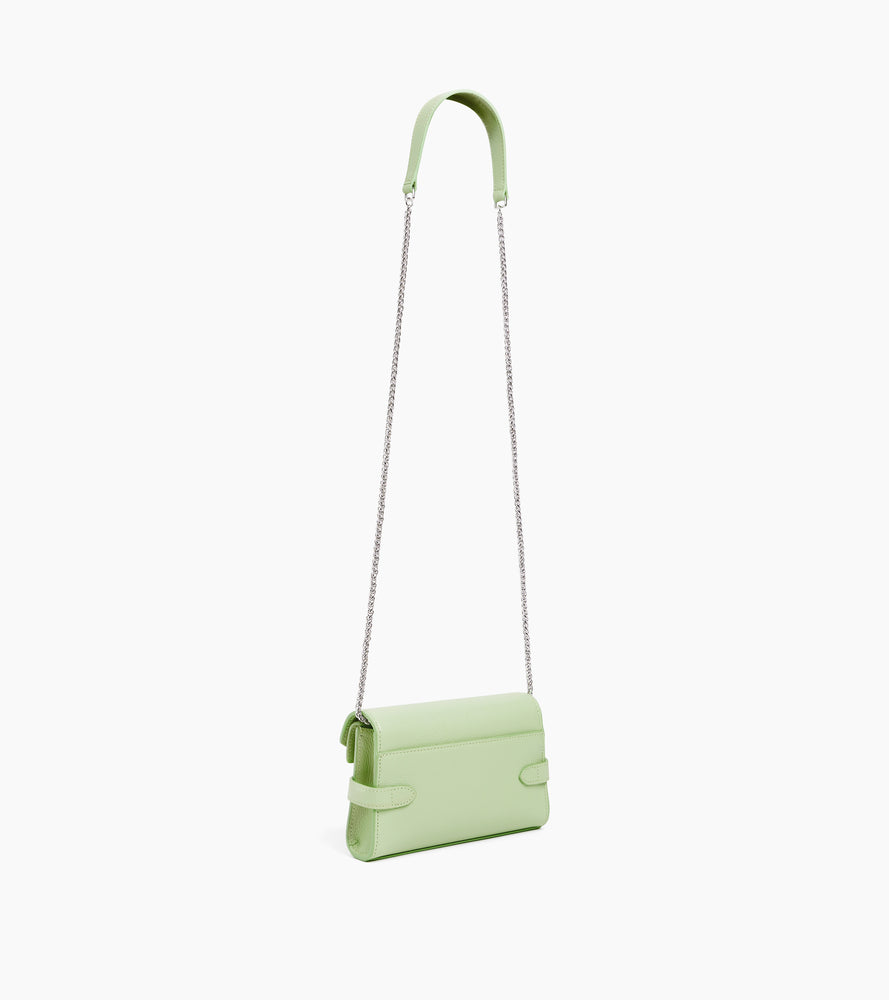 Emilie Clutch aus genarbtem Leder mit doppelter Überschlag-Schulterriemen