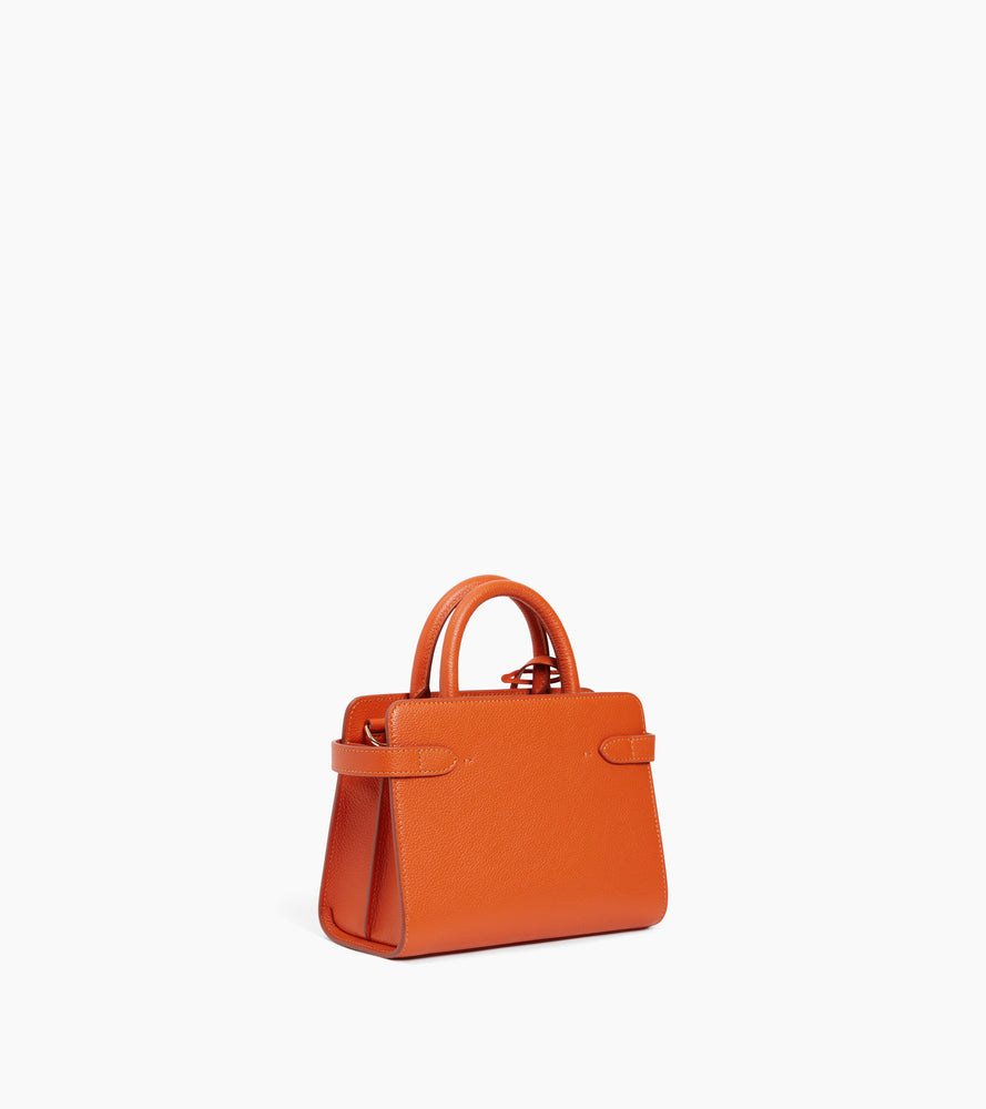 Kleine Handtasche Emilie aus genarbtem Leder mit Trageriemen