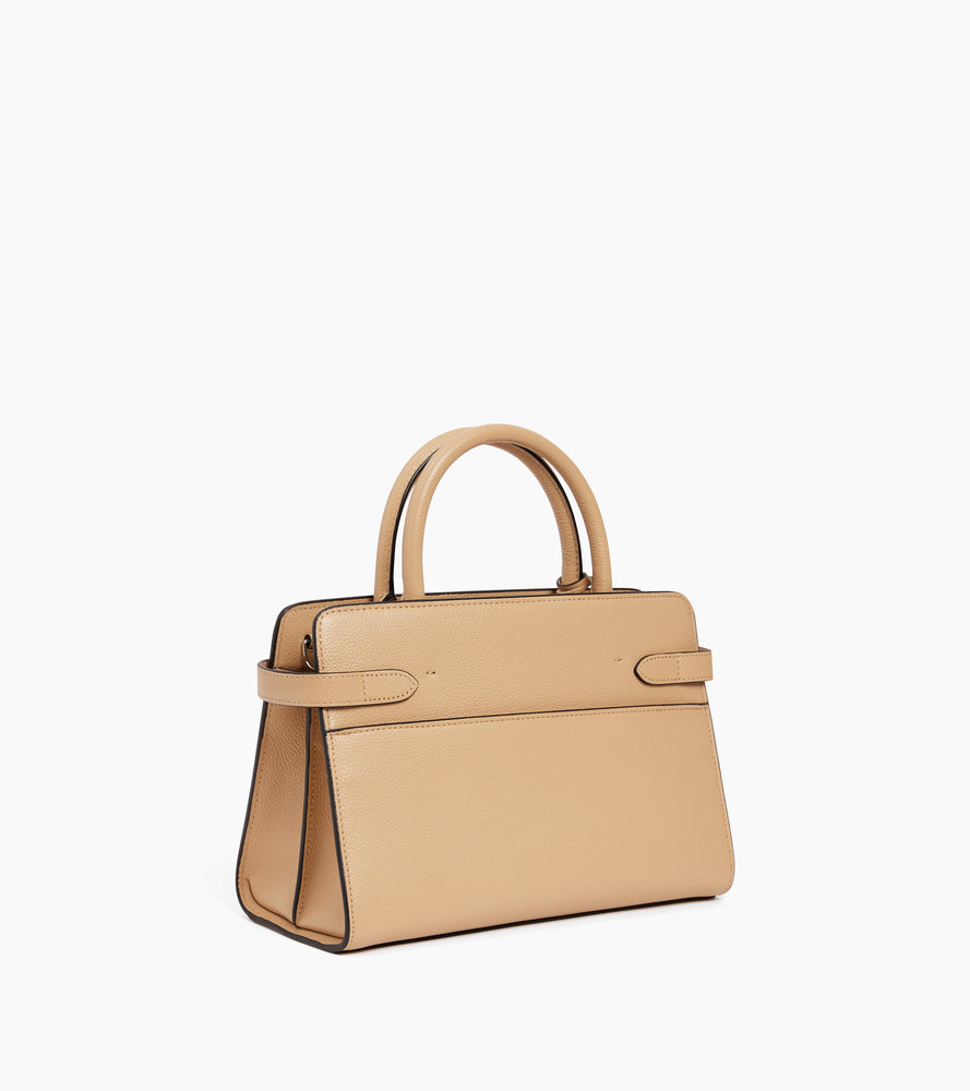 Mittelgroße Handtasche Emilie aus genarbtem Leder