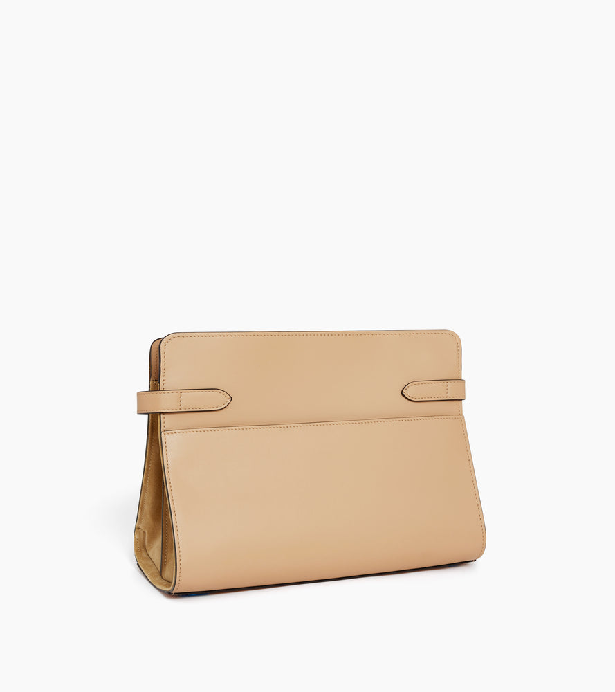Große Handtasche Emie aus Glatt- und Nubukleder