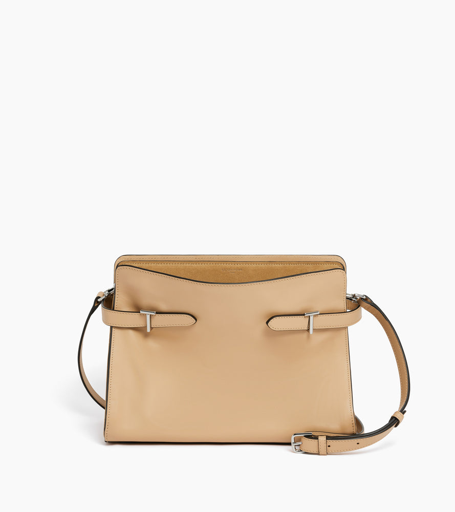 Große Handtasche Emie aus Glatt- und Nubukleder