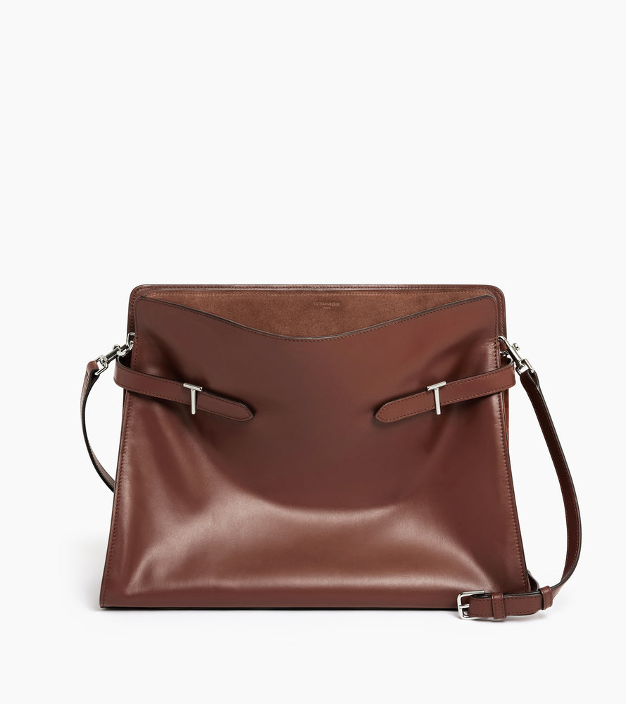 Maxi-Handtasche Emie aus Glatt- und Nubukleder