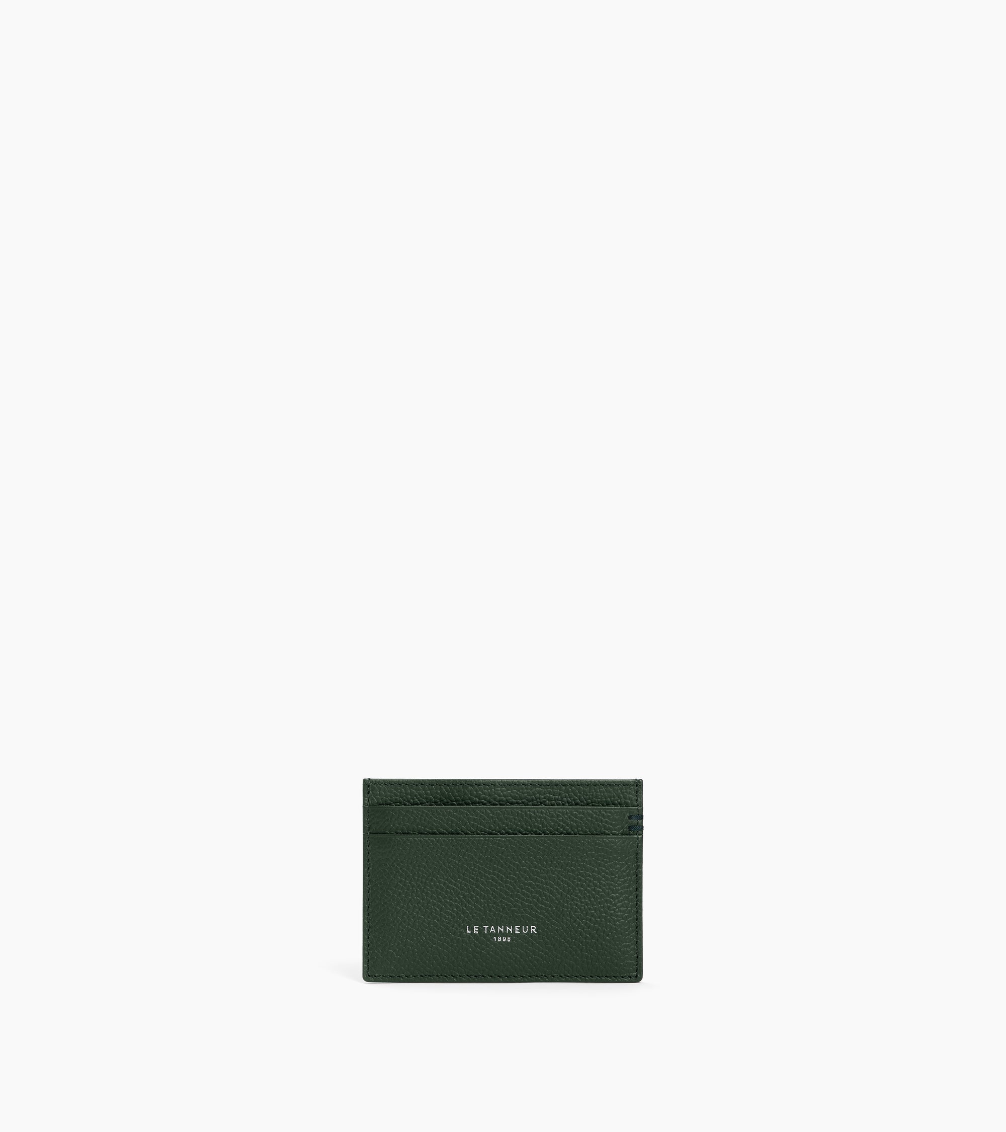 Lucien card holder in grained leather