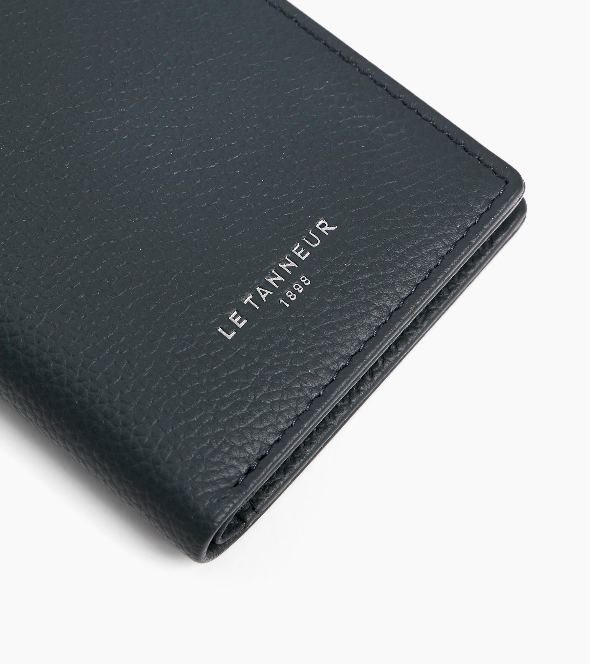 Lucien small card holder in grained leather