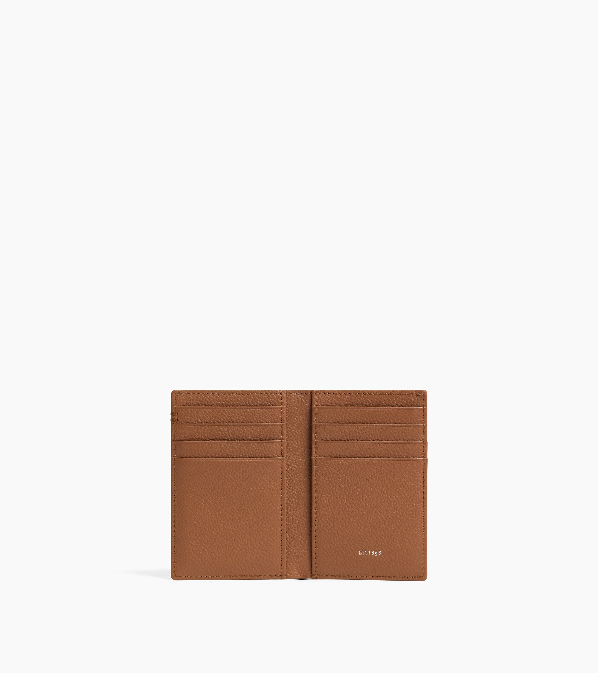 Lucien small card holder in grained leather