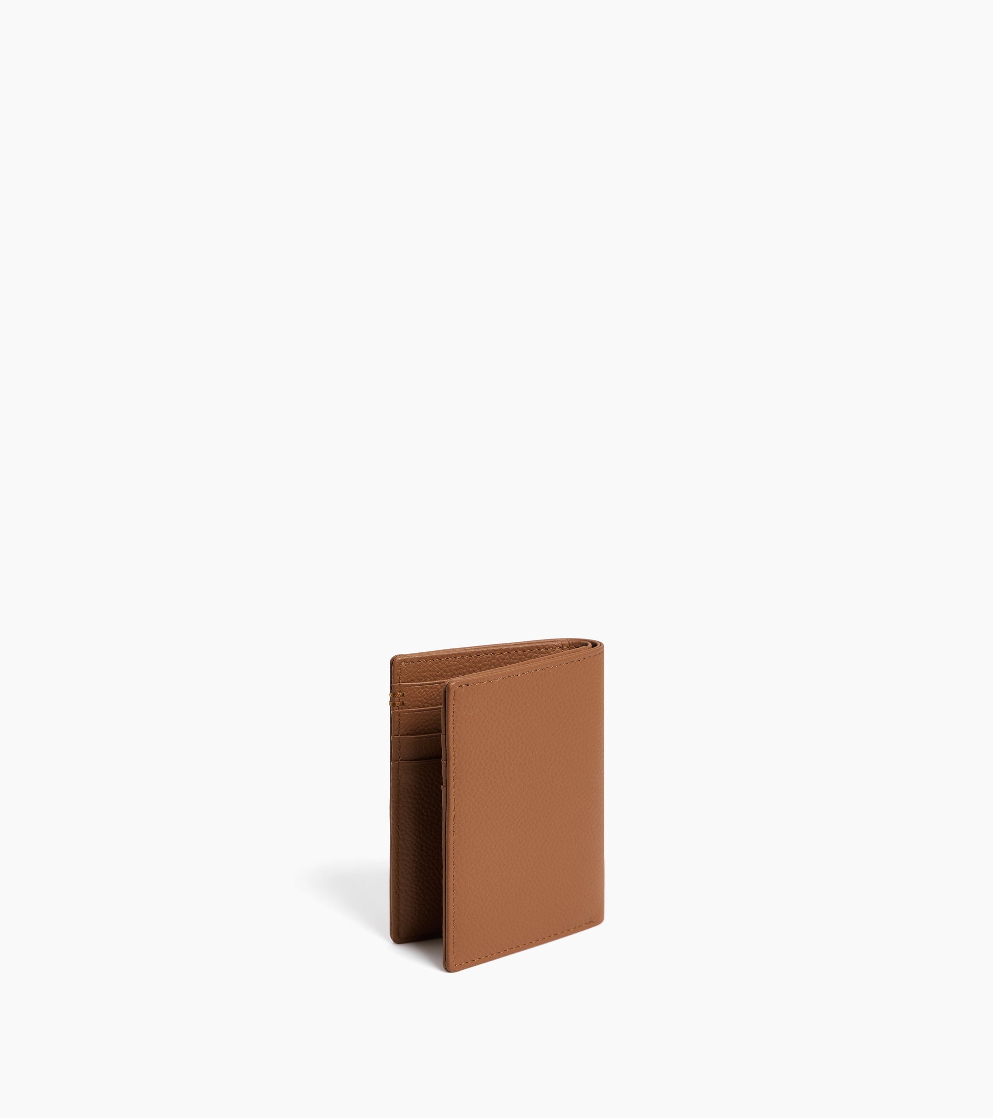 Lucien small card holder in grained leather