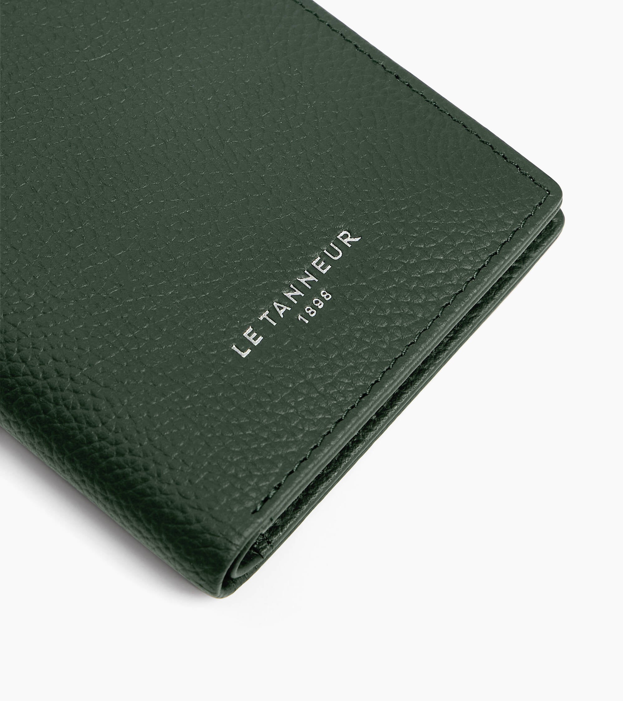 Lucien small card holder in grained leather