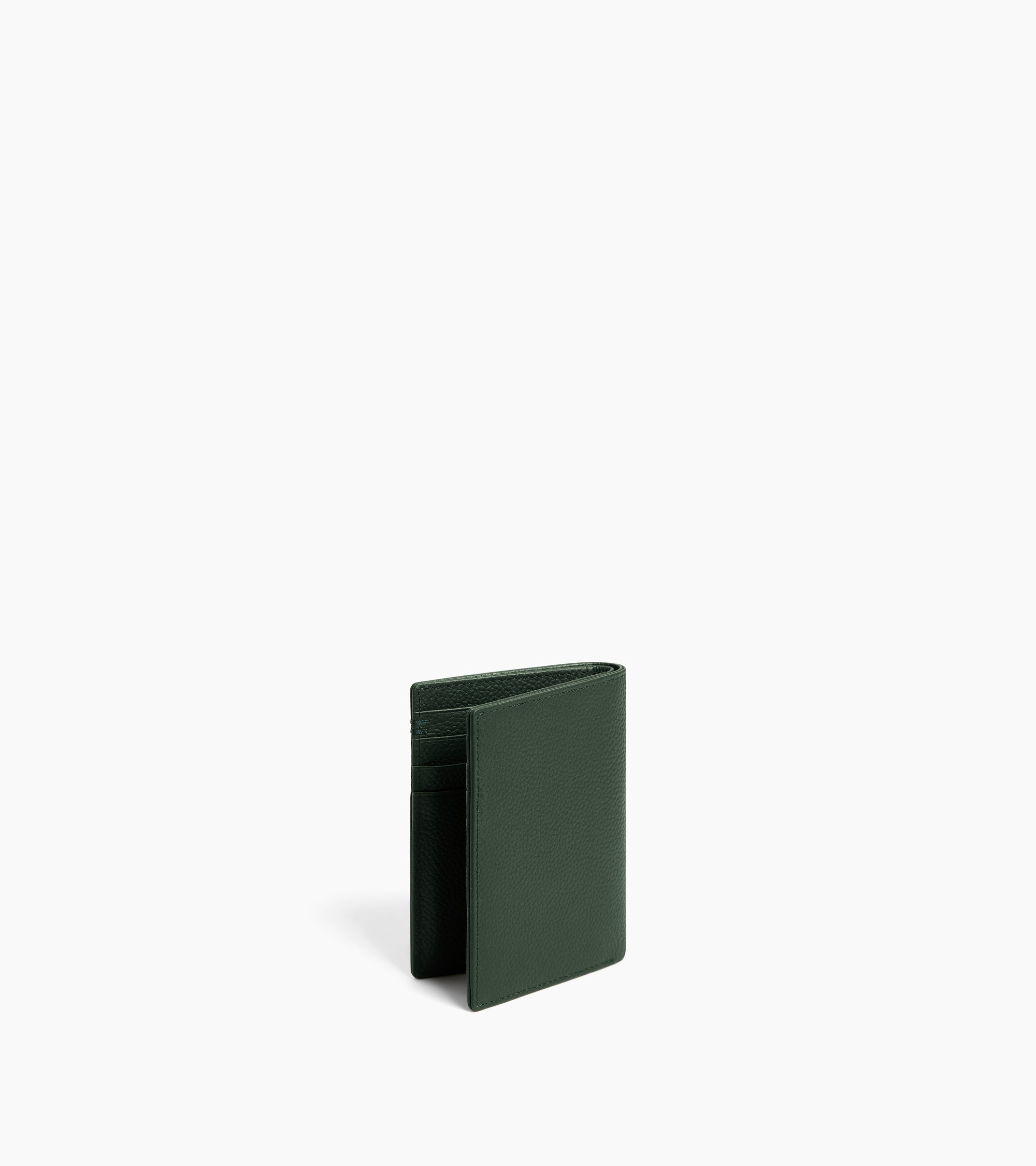 Lucien small card holder in grained leather