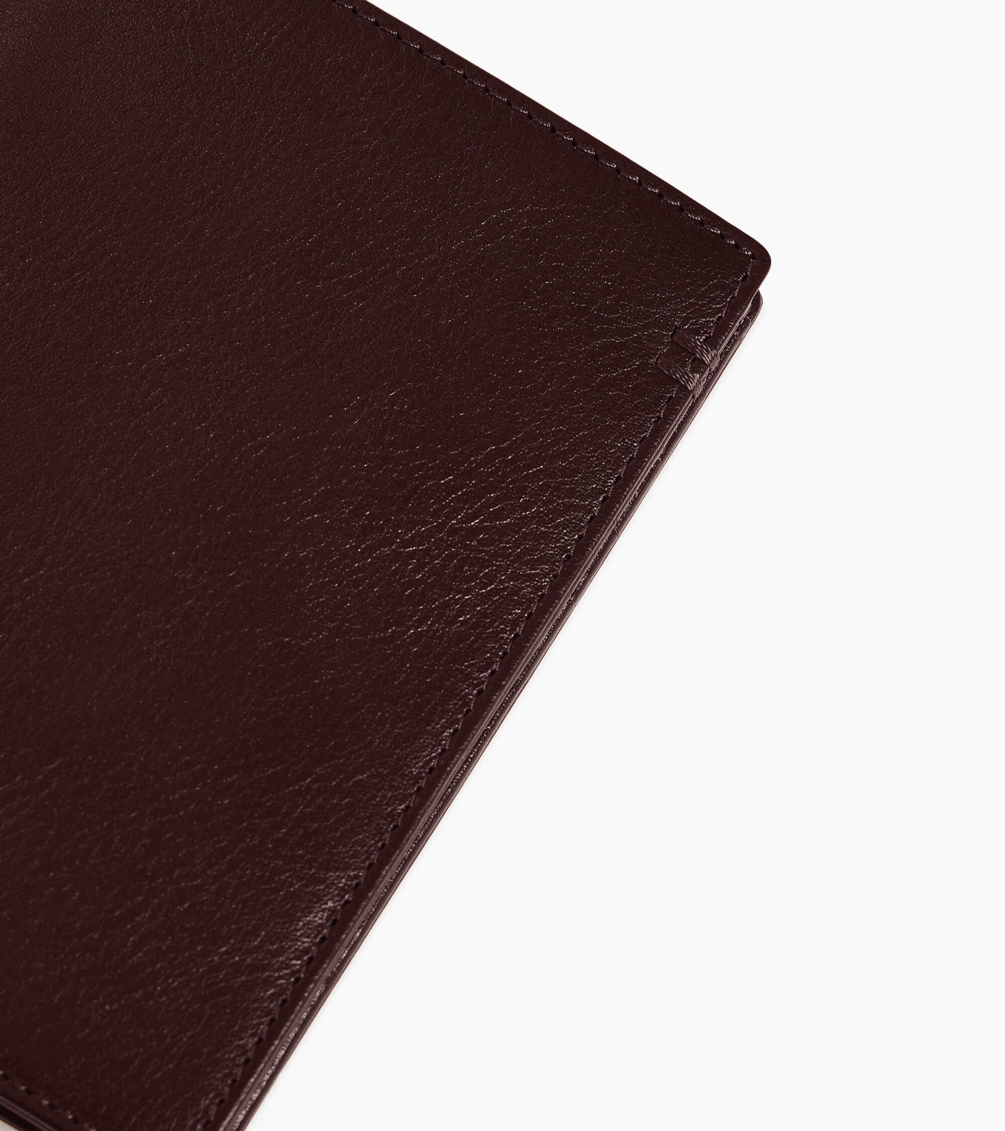 Lucien vertical zipped wallet in oiled leather
