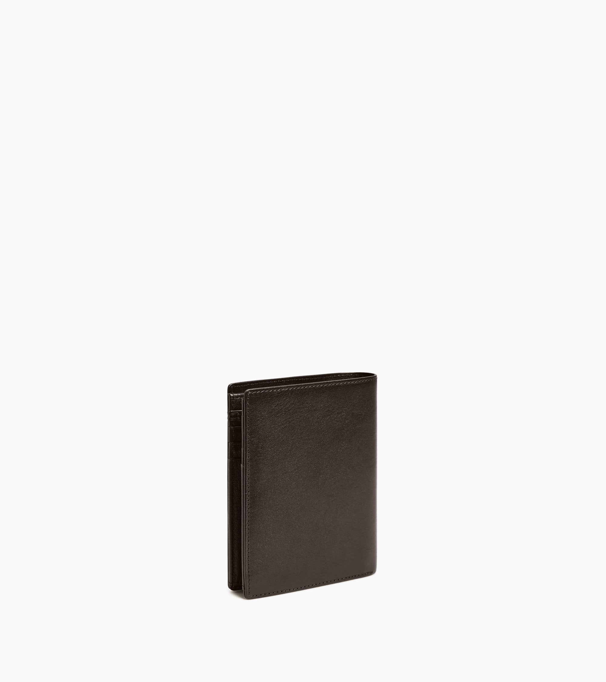 Lucien オイルレザー ファスナー付き ミディアム 縦型 二つ折り財布
