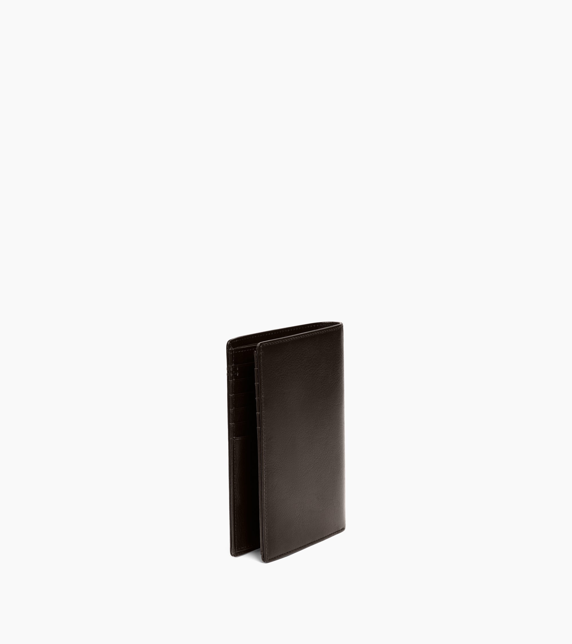 Lucien オイルレザー ファスナー付き ラージ 縦型 二つ折り財布
