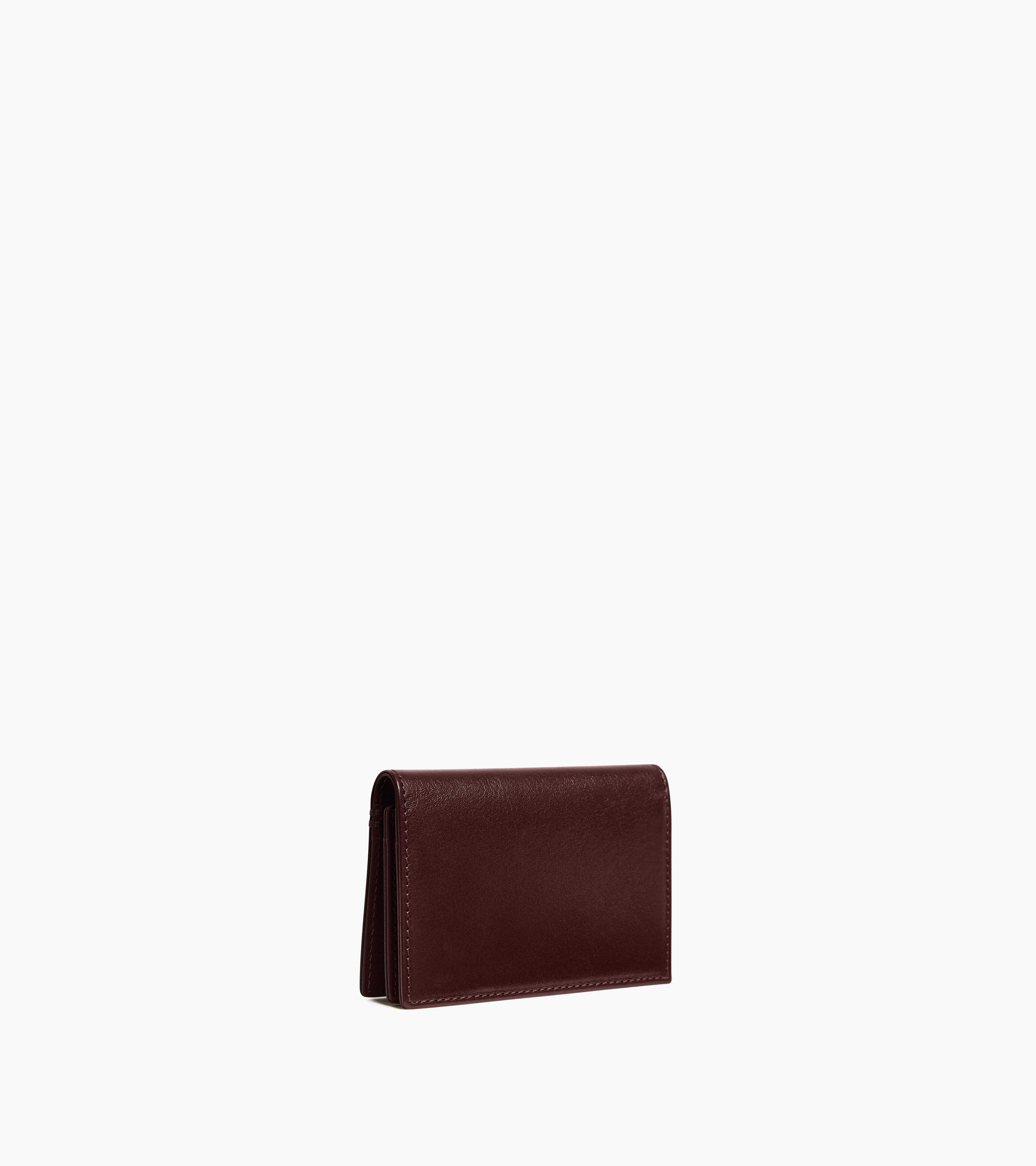 Lucien horizontal two-fold card holder in oiled leather
