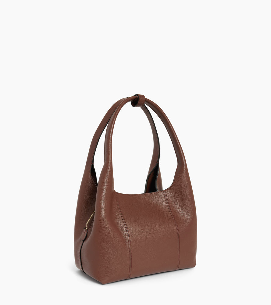 Mittelgroße Schultertasche Modell Juliette aus genarbtem Leder