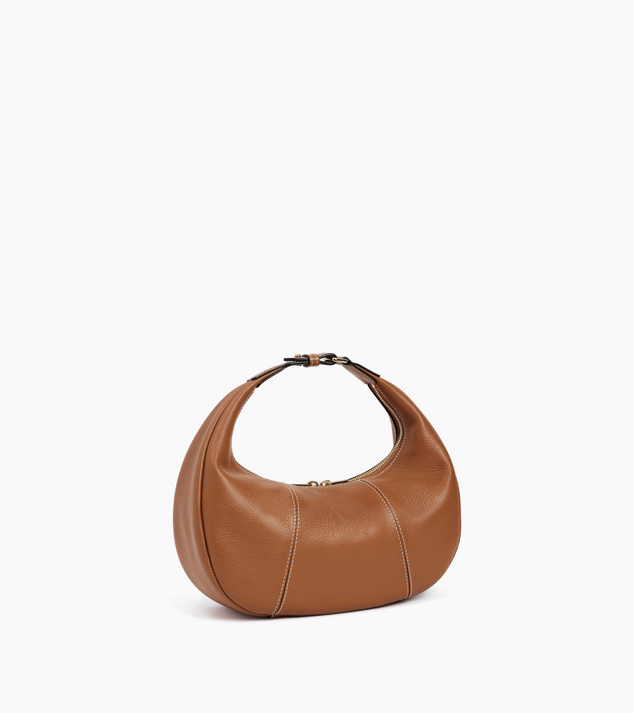 Small Hobo Bag in grained leather