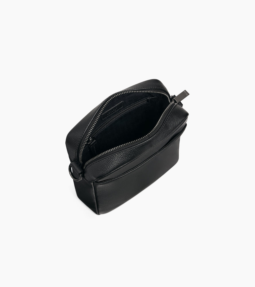 Petite sacoche zippée Marceau en cuir grainé