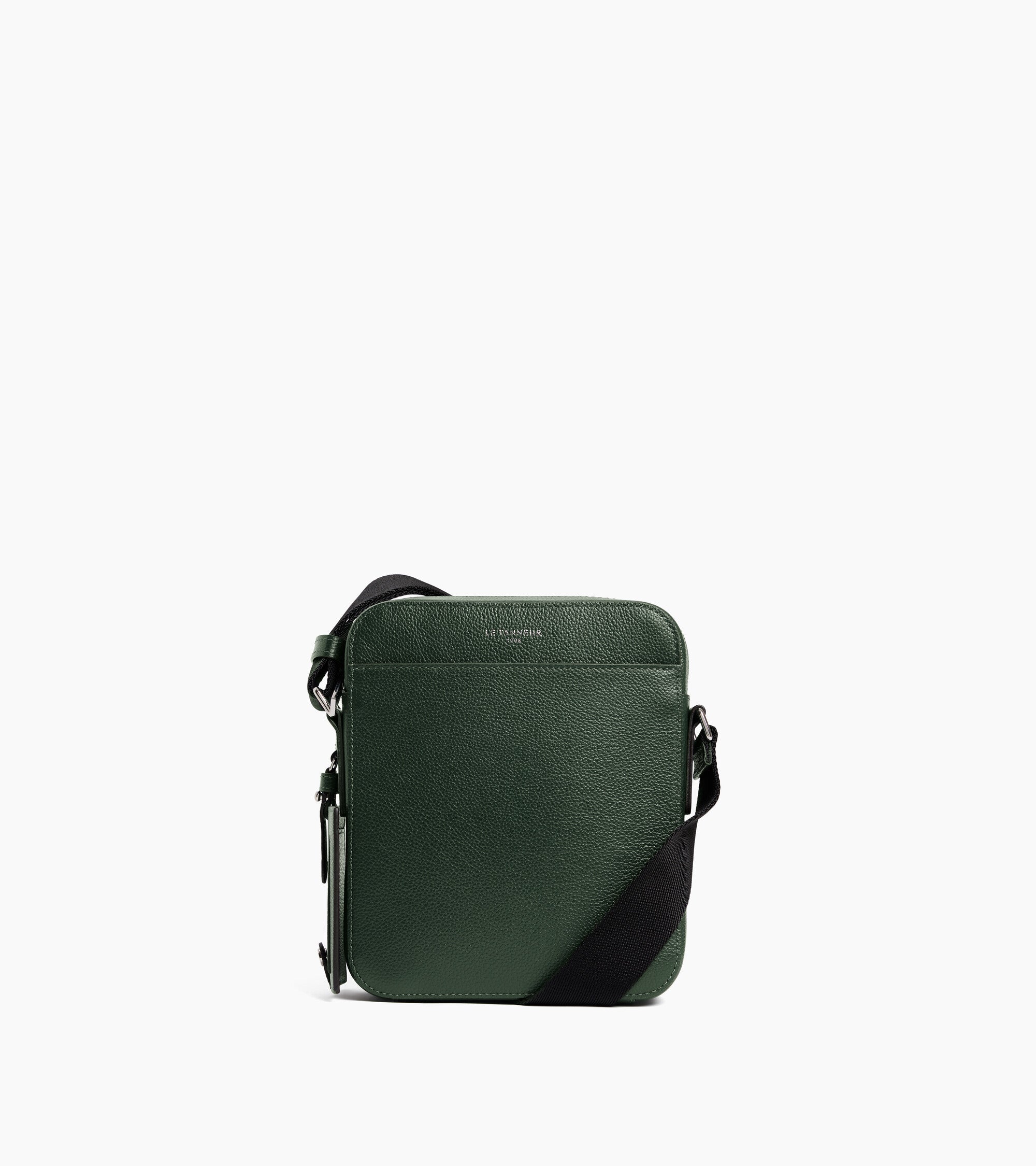 Petite sacoche zippée Emile en cuir grainé