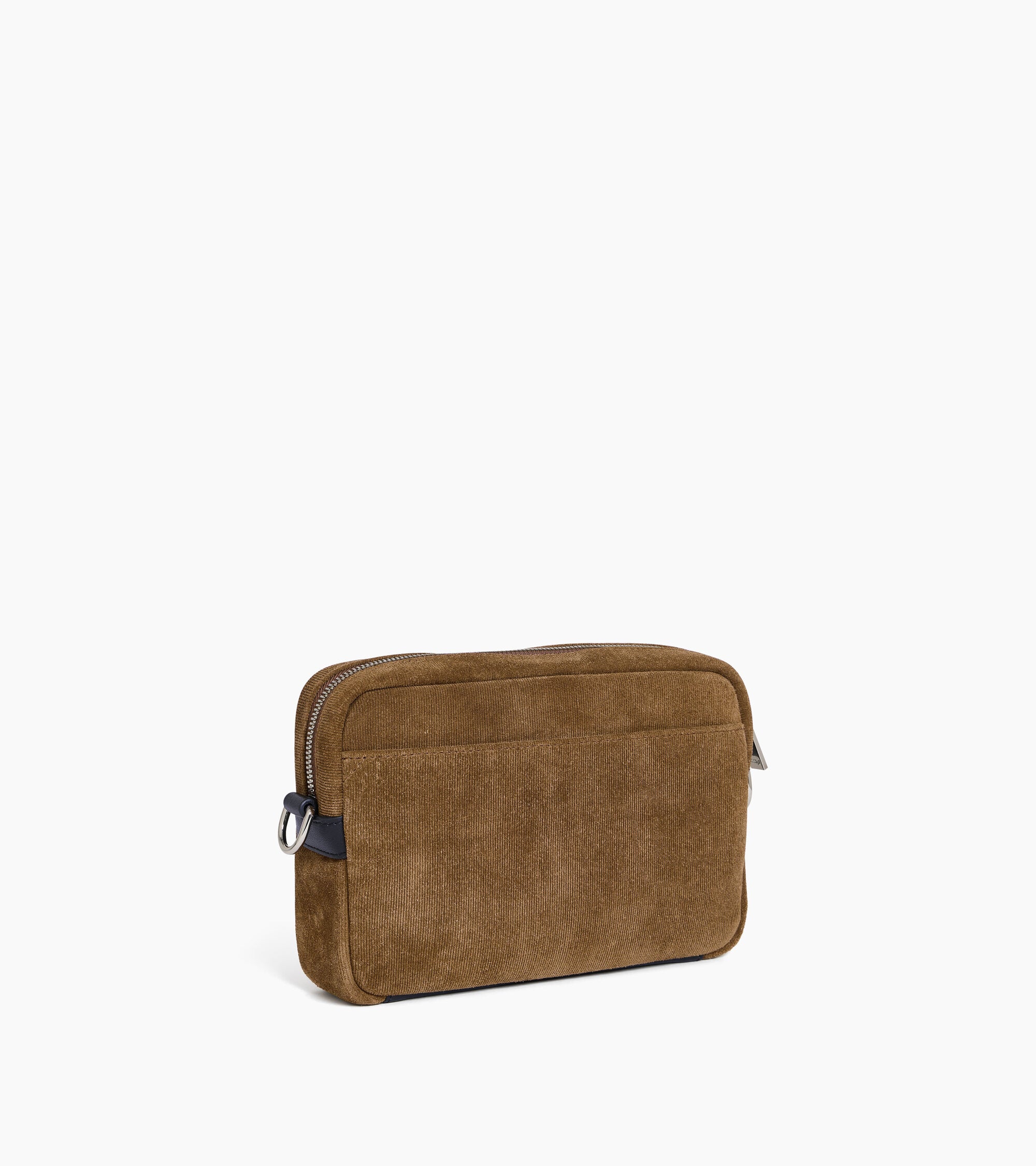 Emile small satchel in embossed suede split leather