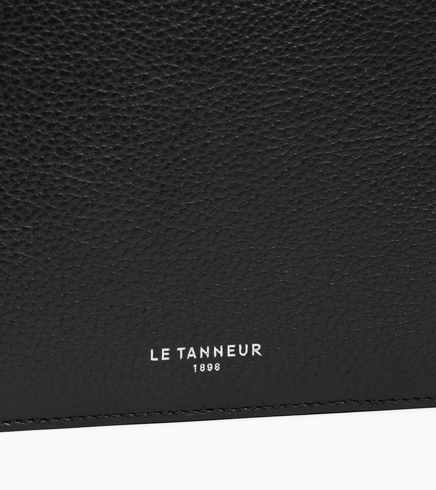 Portefeuille zippé horizontal Emile en cuir grainé