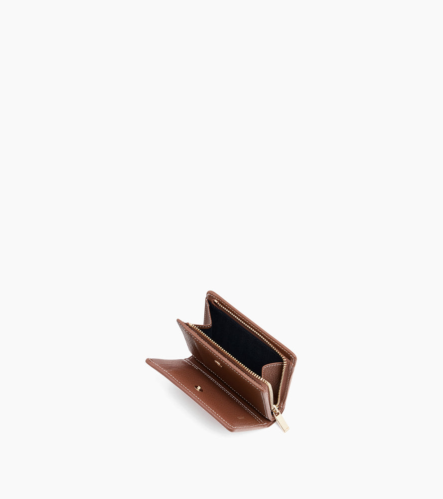 Kleine Brieftasche Ella aus genarbtem Leder