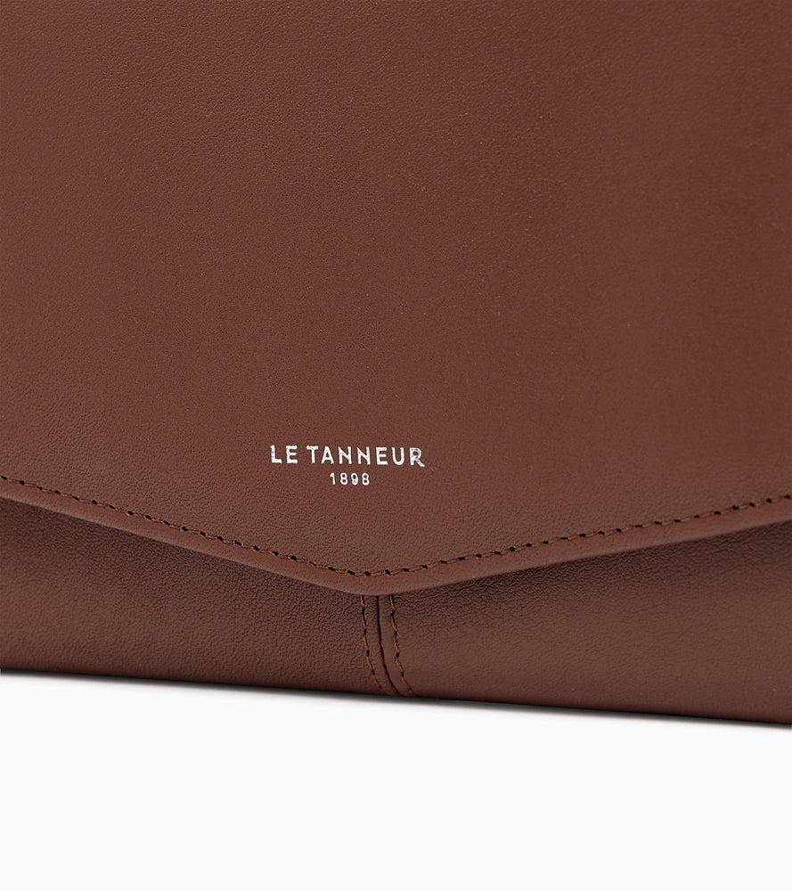 Große Reißverschlussbrieftasche Charlotte aus glattem Leder