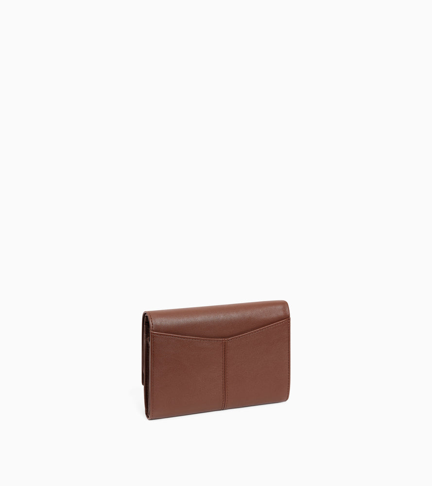 Große Reißverschlussbrieftasche Charlotte aus glattem Leder