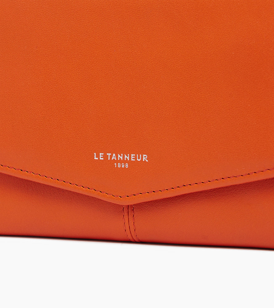 Große Reißverschlussbrieftasche Charlotte aus glattem Leder