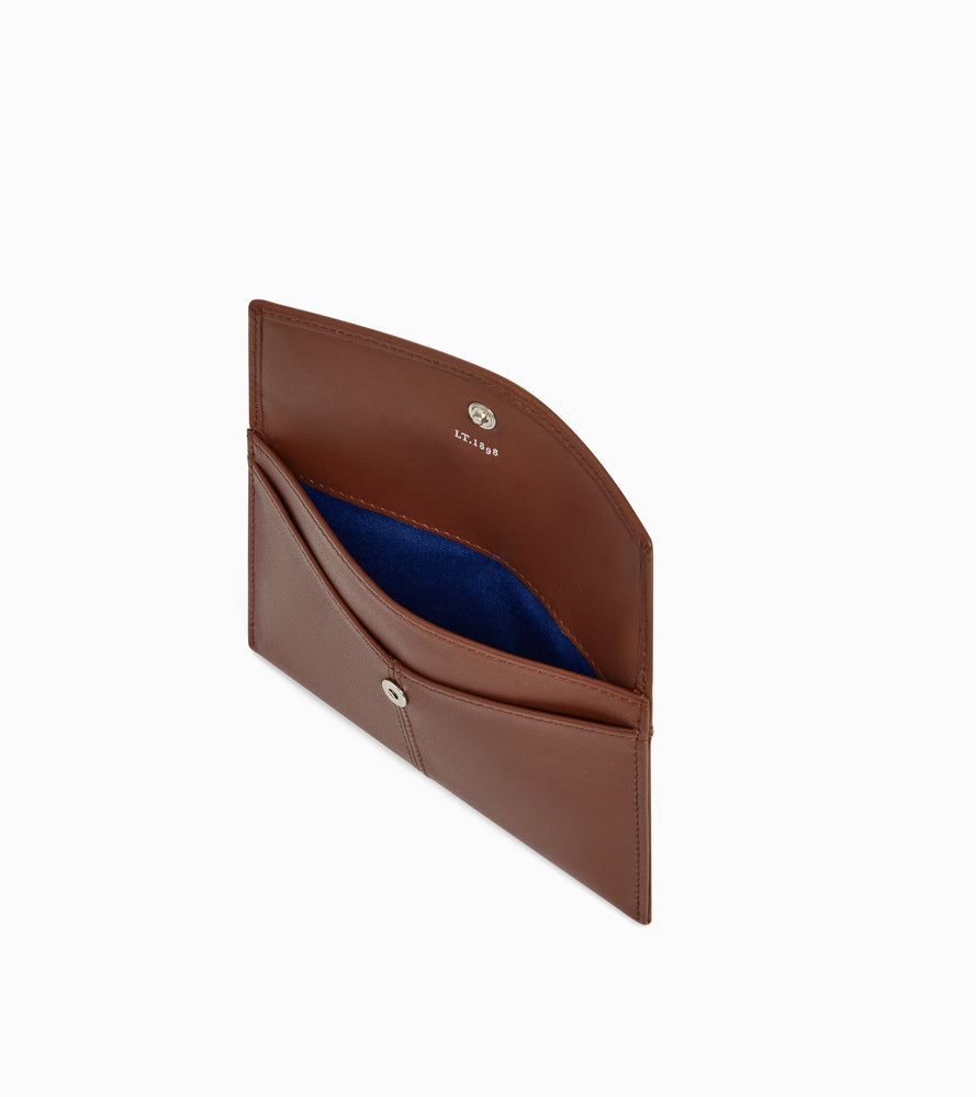 Mittlere Umschlagtasche Charlotte aus glattem Leder