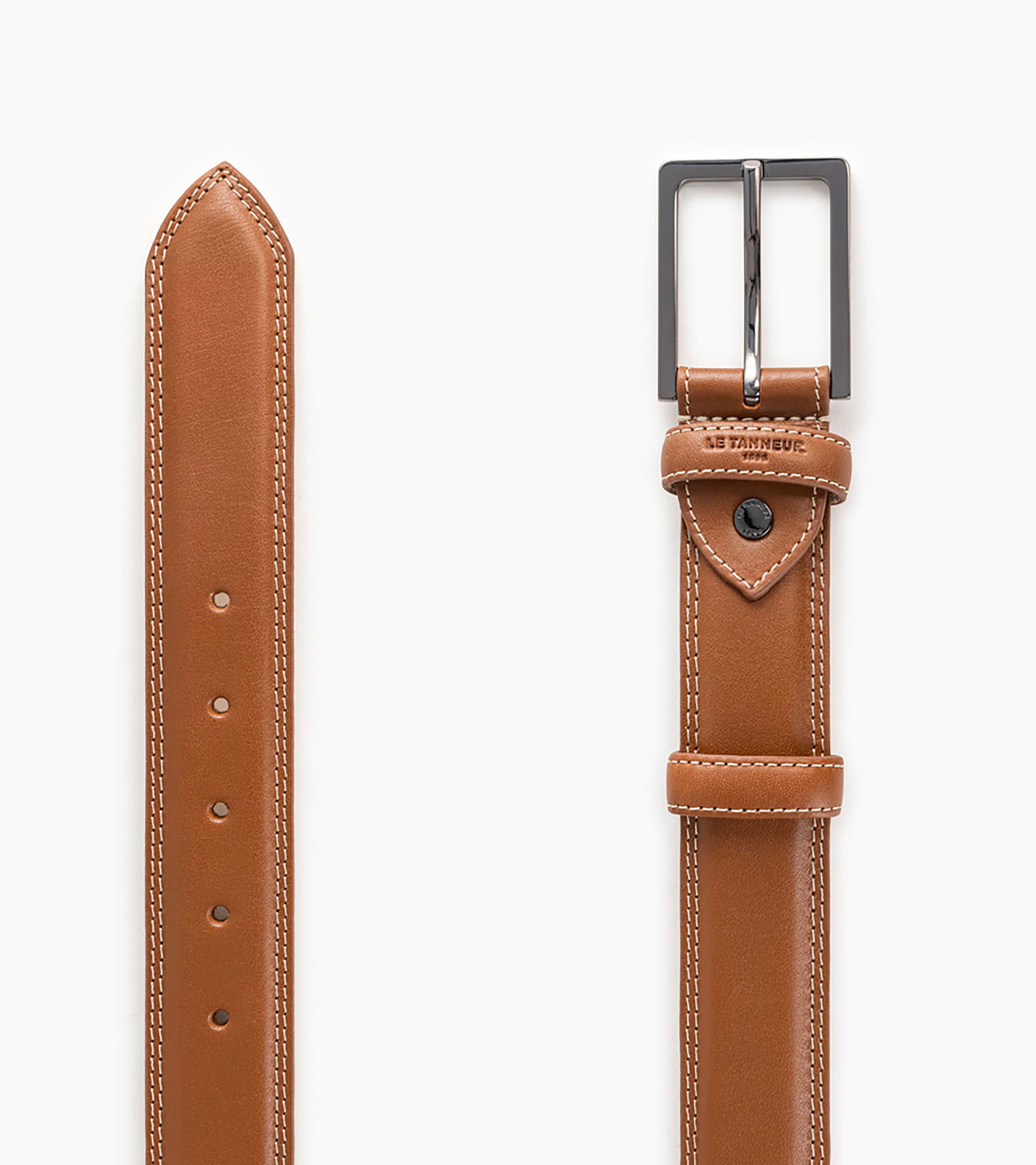 Ceinture homme avec boucle carrée Martin en cuir lisse